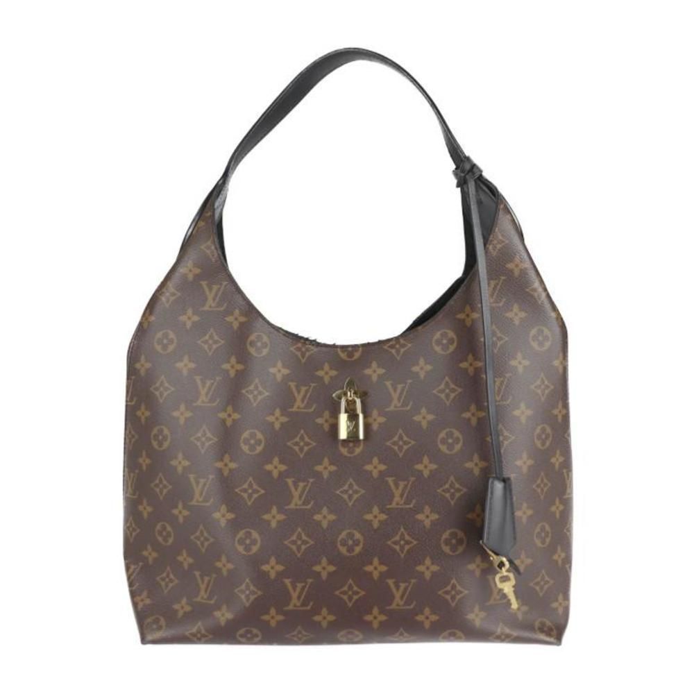 Louis Vuitton Flower Hobo Shoulder Bag Monogram Canvas Leather Brown